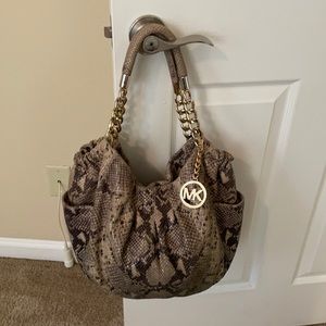 Leather Python Michael Kors Large Hobo